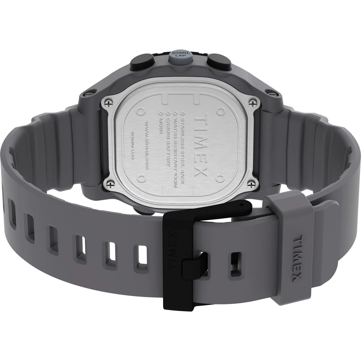 Timex Global Unisex Gray Dial  Case Soft-Silicone-Rubber-Strap Function Watch -TW5M35300 - Image 4
