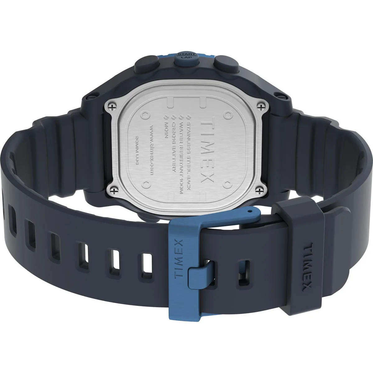 Timex Digital Unisex Digital Blue Dial  Case Soft-Silicone-Rubber-Strap Function Watch -TW5M35500 - Image 4