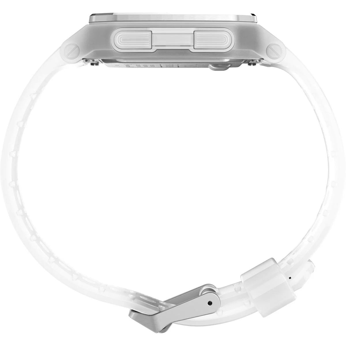 Timex Digital Men's Digital Translucent Dial Square Case Quick-Release-Silicone-Strap Function Watch -TW2U56300 - Image 3