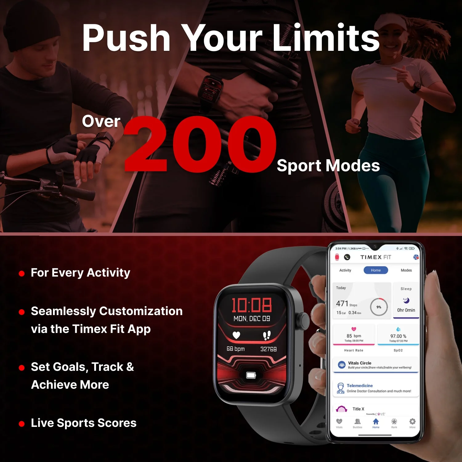 iConnect by Timex Navigator 1.83 inches (4.6cm) Display with Turn By Turn Navigation & BT Calling Smartwatch For Unisex - TWIXW900T - Image 5