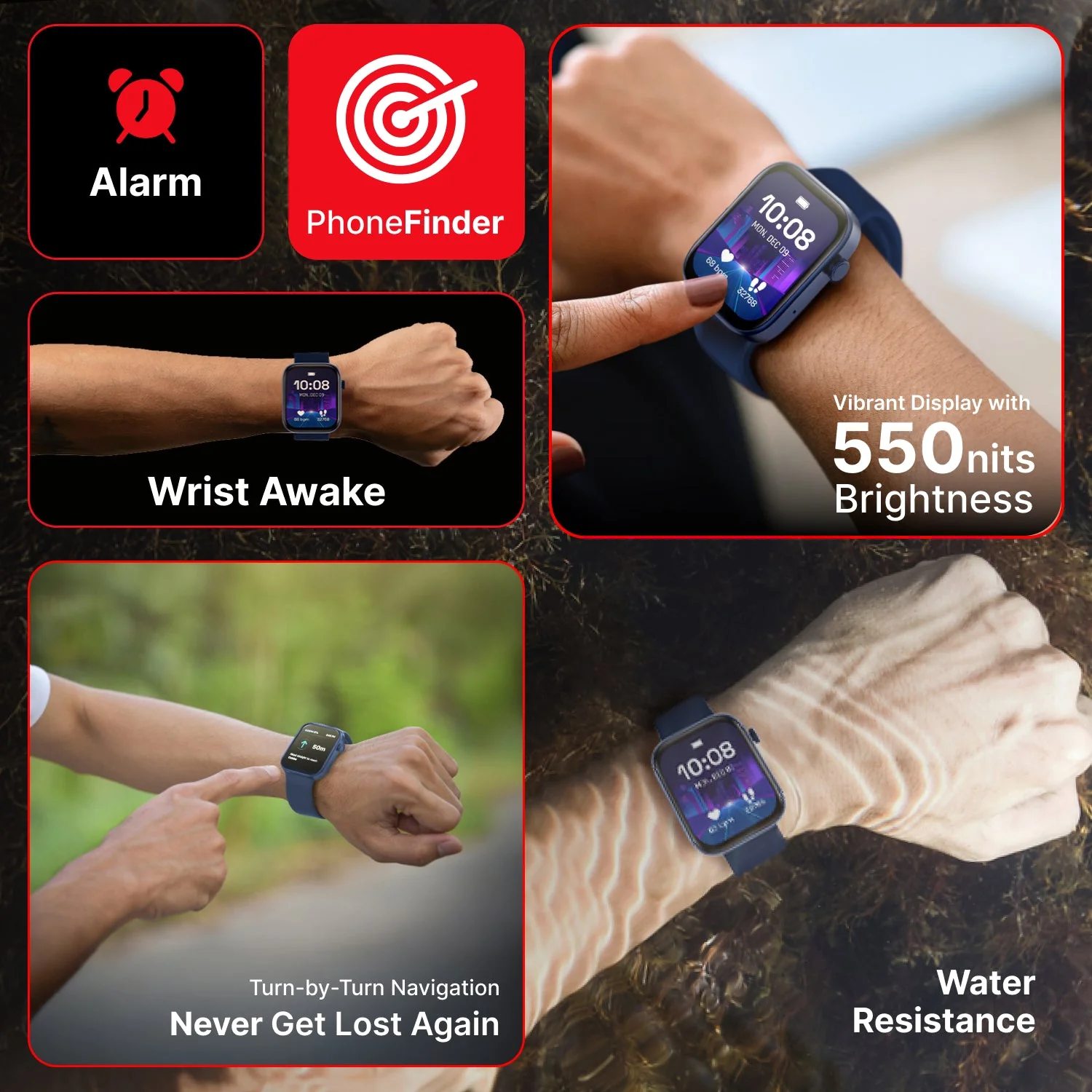 iConnect by Timex Navigator 1.83 inches (4.6cm) Display with Turn By Turn Navigation & BT Calling Smartwatch For Unisex - TWIXW902T - Image 4