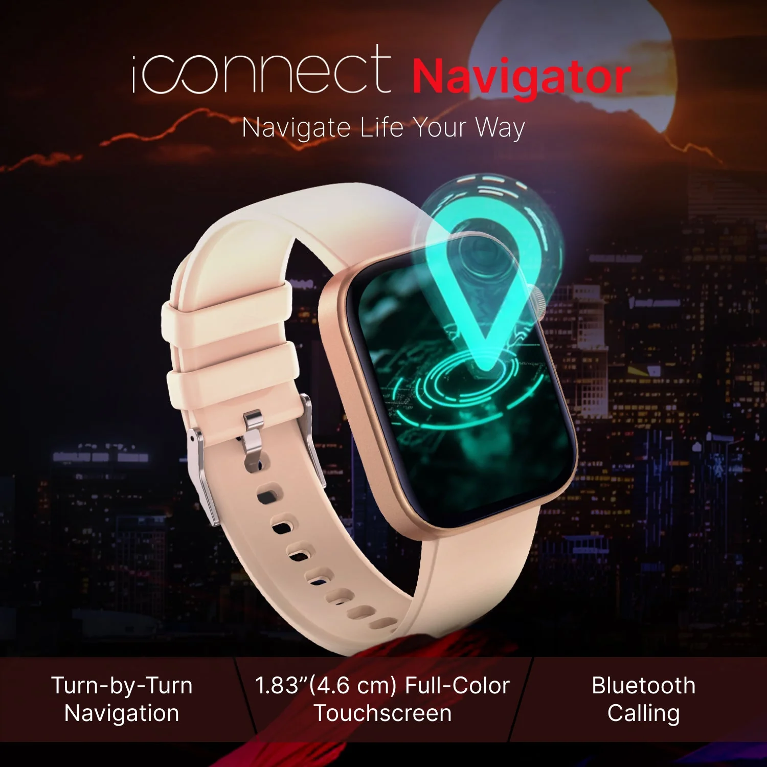 iConnect by Timex Navigator 1.83 inches (4.6cm) Display with Turn By Turn Navigation & BT Calling Smartwatch For Unisex - TWIXW903T - Image 2