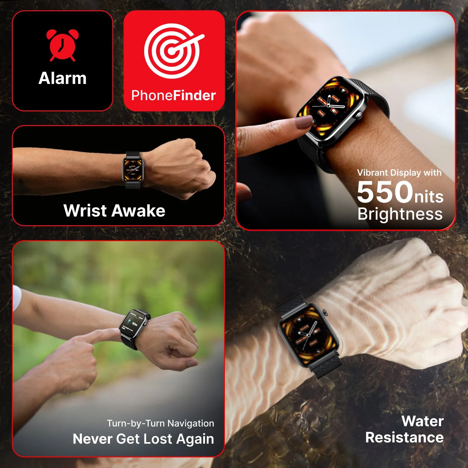 iConnect by Timex Navigator 1.83 inches (4.6cm) Display with Turn By Turn Navigation & BT Calling Smartwatch For Unisex - TWIXW904T - Image 4