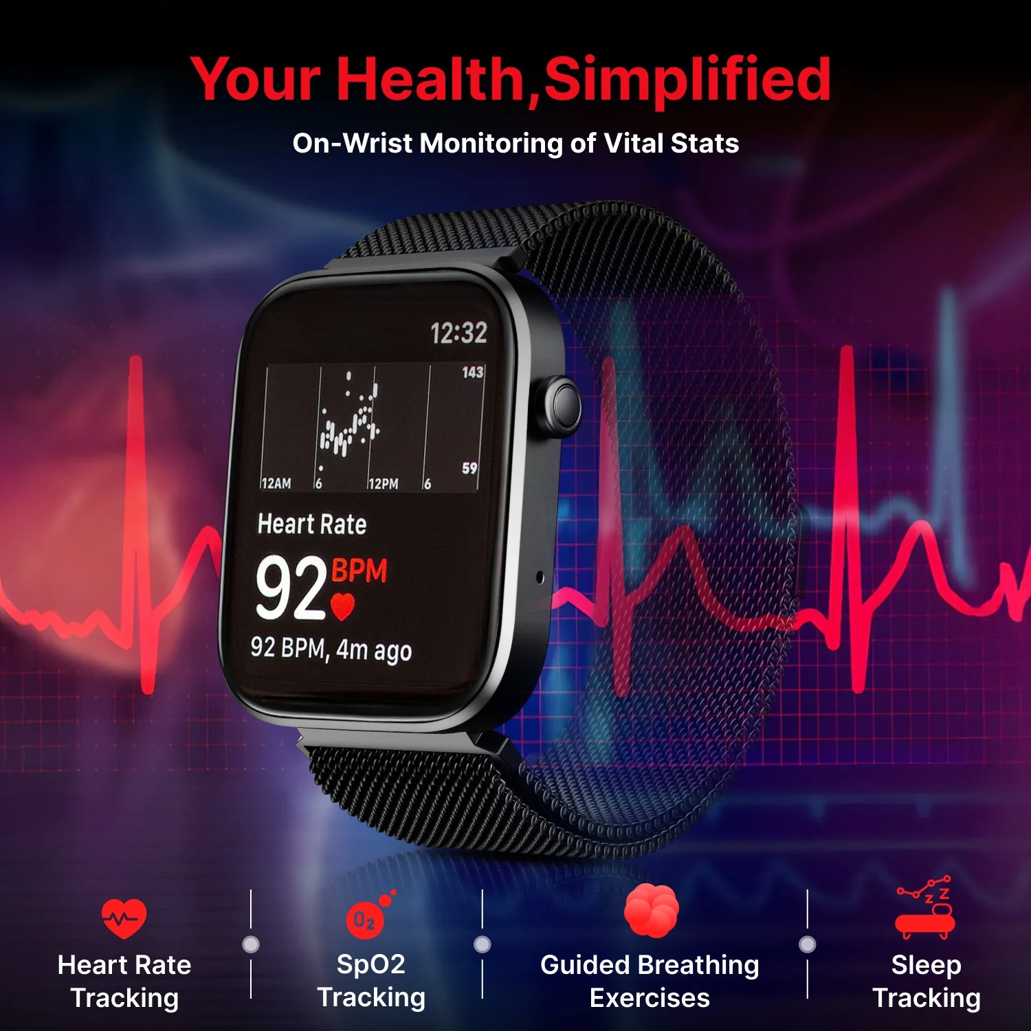 iConnect by Timex Navigator 1.83 inches (4.6cm) Display with Turn By Turn Navigation & BT Calling Smartwatch For Unisex - TWIXW904T - Image 5