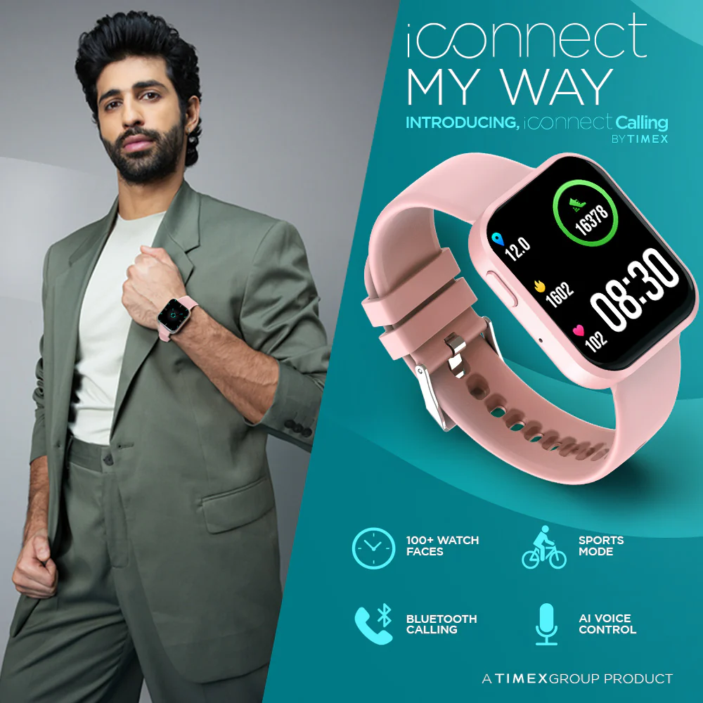 Timex iConnect Calling Smartwatch|1.83 inches (4.64 cm) TFT Display with 240x284 Pixel Resolution|Single Sync Bluetooth Calling|AI Voice Assist|100 Sports Modes|200 Watchfaces|Upto 7 Days Battery (Normal Usage) - TWIXW200T - Image 2