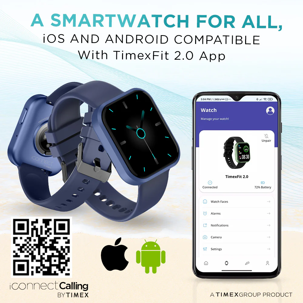 Timex iConnect Calling Smartwatch|1.83 (4.64 cm) TFT Display with 240x284 Pixel Resolution|Single Sync Bluetooth Calling|AI Voice Assist|100 Sports Modes|200 Watchfaces|Upto 7 Days Battery (Normal Usage) - TWIXW202T - Image 4