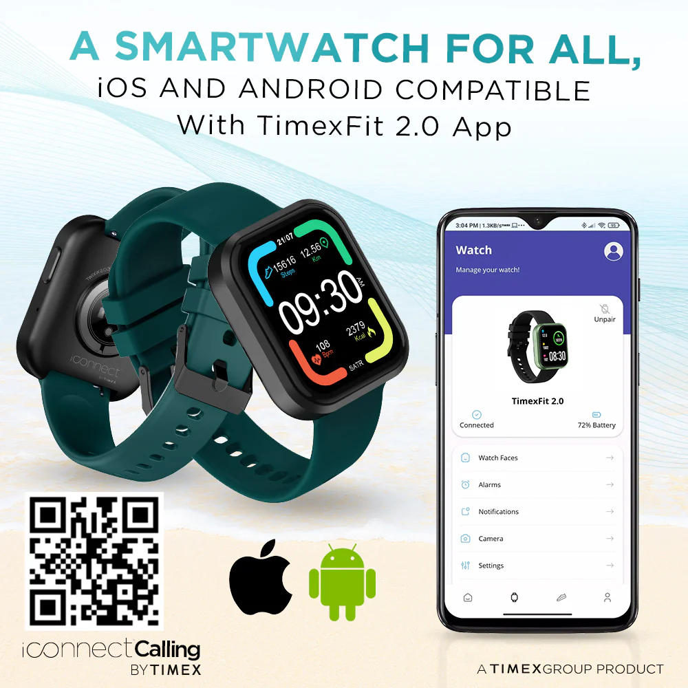 Timex iConnect Calling Smartwatch|1.83 inches (4.64 cm) TFT Display with 240x284 Pixel Resolution|Single Sync Bluetooth Calling|AI Voice Assist|100 Sports Modes|200 Watchfaces|Upto 7 Days Battery (Normal Usage) - TWIXW203T - Image 4