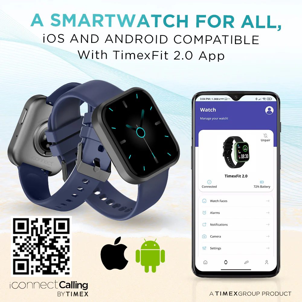 Timex iConnect Calling Smartwatch|1.83 inches (4.64 cm) TFT Display with 240x284 Pixel Resolution|Single Sync Bluetooth Calling|AI Voice Assist|100 Sports Modes|200 Watchfaces|Upto 7 Days Battery (Normal Usage) - TWIXW206T - Image 4