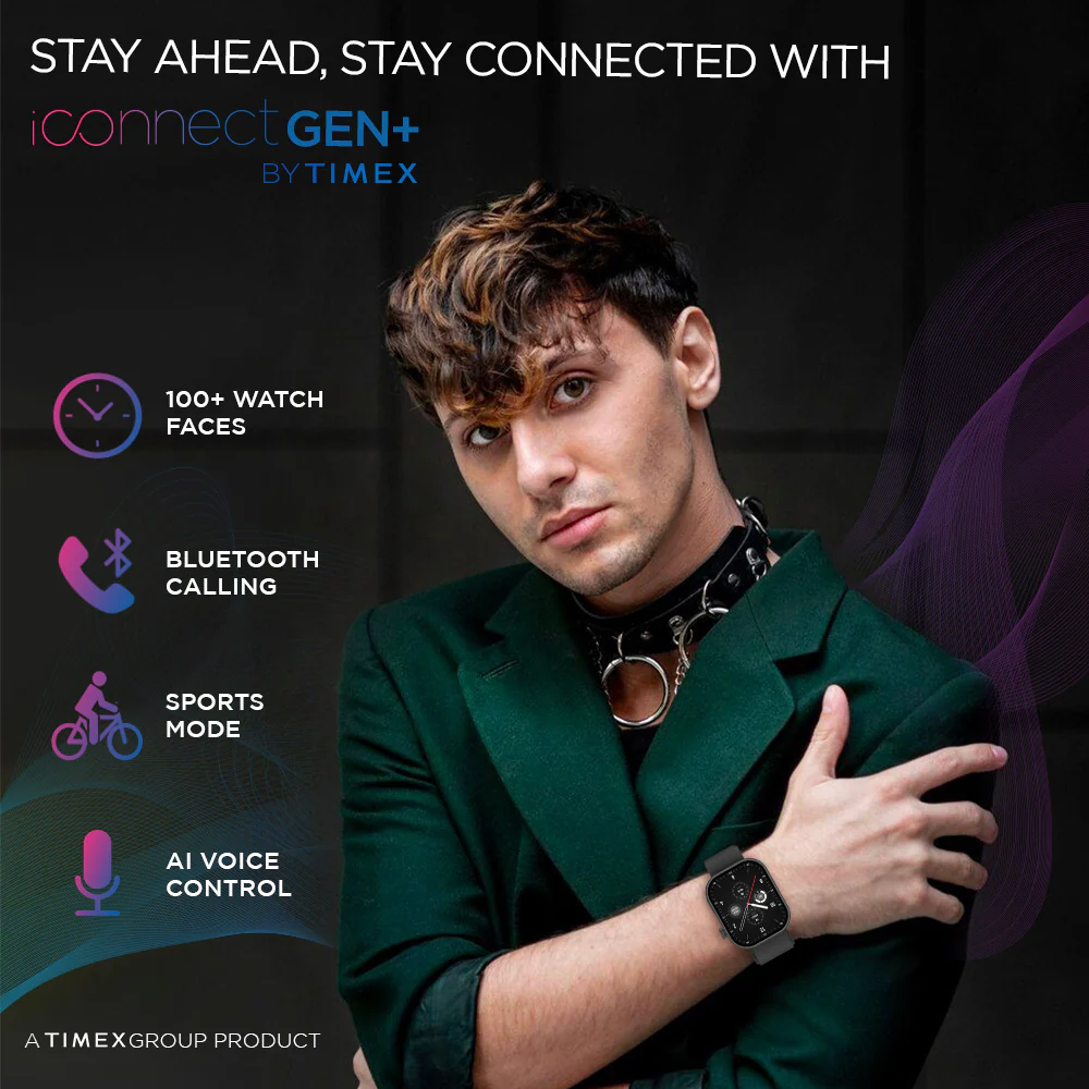 Timex iConnect Gen Smartwatch|2.01(5.10 cm) TFT Display with 240x296 Pixel Resolution|Rotational Crown|Single Sync Bluetooth Calling|AI Voice Assist|100 Sports Modes|200 Watchfaces|Upto 7 Days Battery(Normal Usage) - TWIXW301T - Image 2