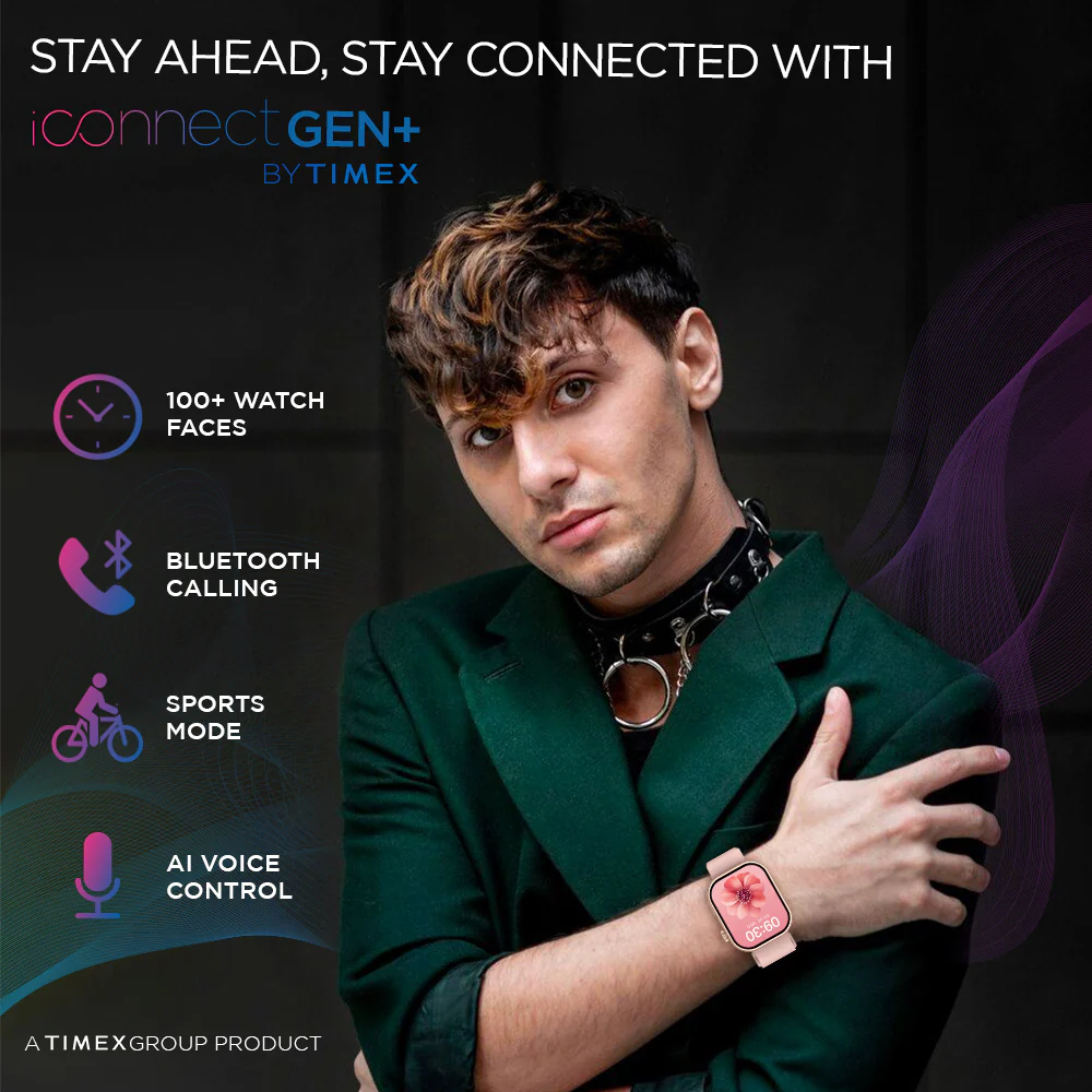 Timex iConnect Gen Smartwatch|2.01(5.10 cm) TFT Display with 240x296 Pixel Resolution|Rotational Crown|Single Sync Bluetooth Calling|AI Voice Assist|100 Sports Modes|200 Watchfaces|Upto 7 Days Battery(Normal Usage) - TWIXW302T - Image 2