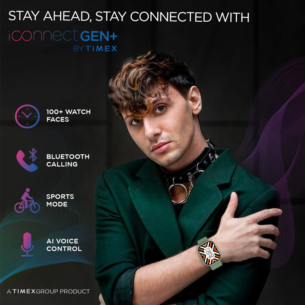 Timex iConnect Gen Smartwatch|2.01(5.10 cm) TFT Display with 240x296 Pixel Resolution|Rotational Crown|Single Sync Bluetooth Calling|AI Voice Assist|100 Sports Modes|200 Watchfaces|Upto 7 Days Battery(Normal Usage) - TWIXW303T - Image 2
