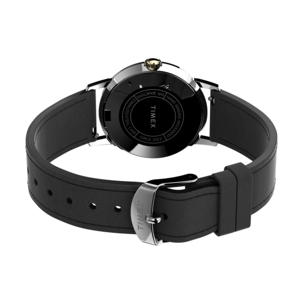 Marlin® Hand-Wound 34mm Leather Strap Watch - Image 5