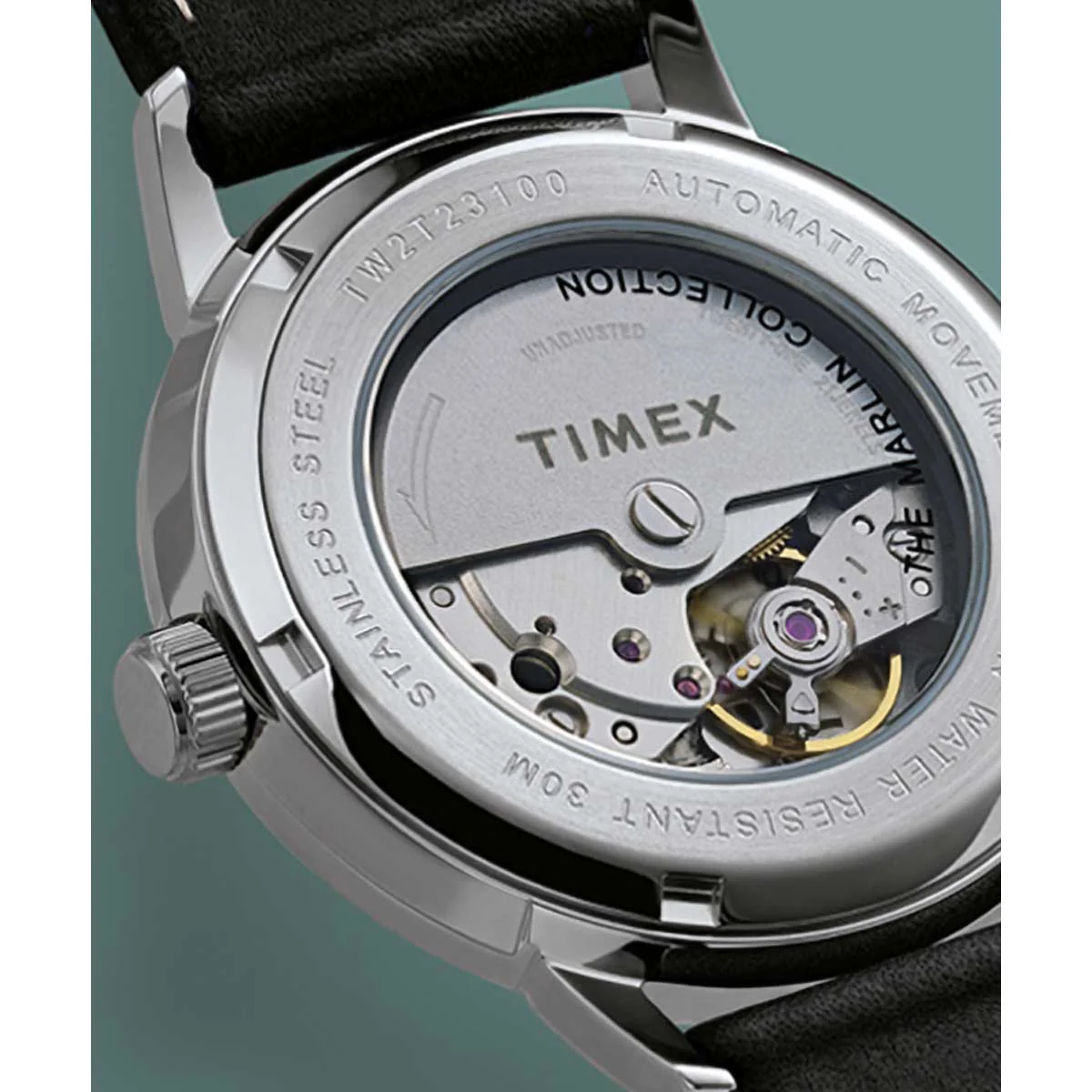 Timex Heritage Collection Men's Mechanical Automatic Wind Stainless Steel Dial Round Case Automatic Function Watch -TW2T23000 - Image 4