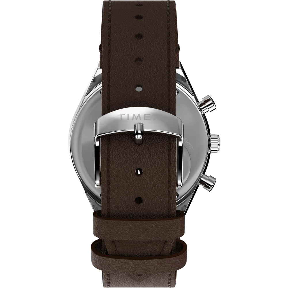 Q Timex 40mm Leather Strap Watch - Image 4