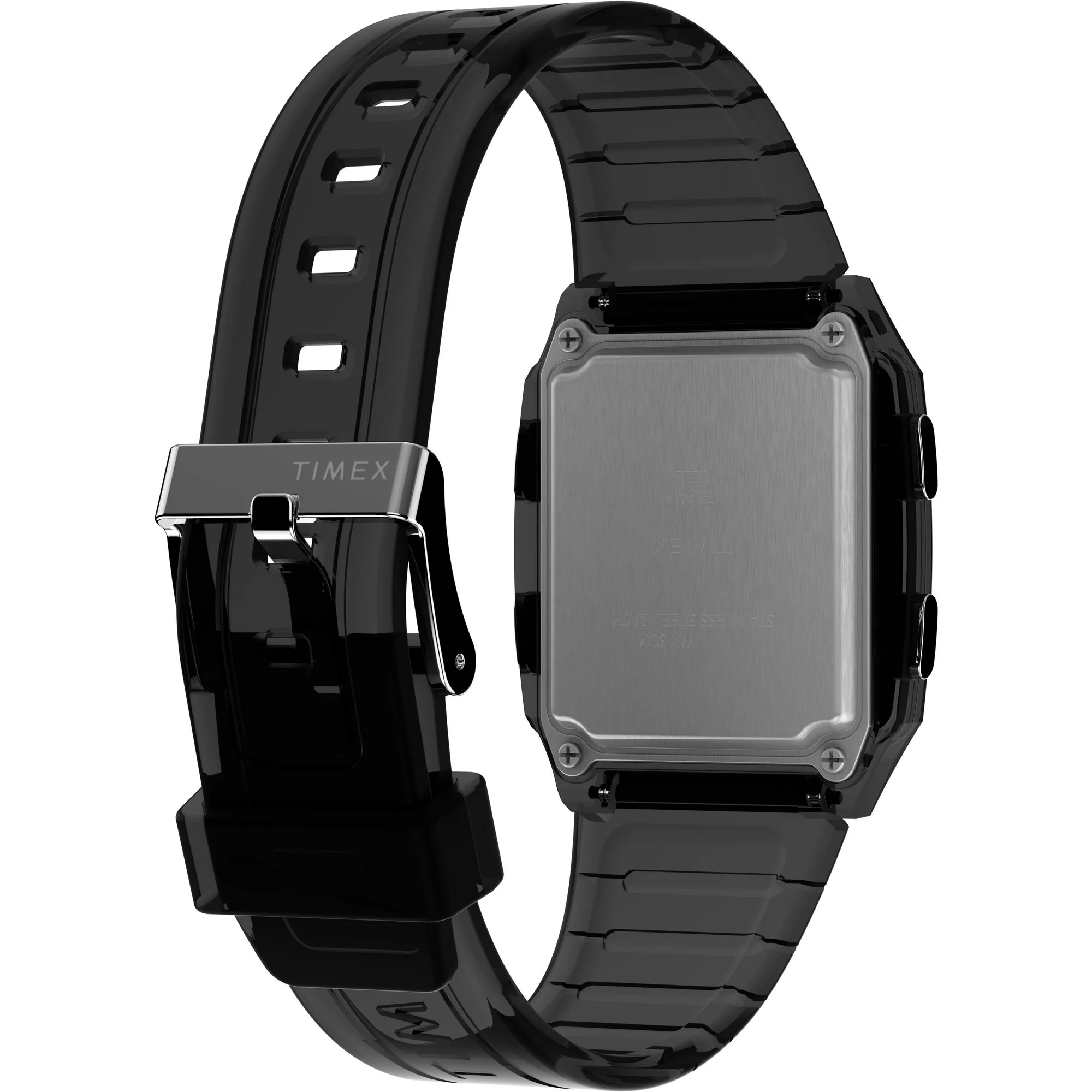 Q Timex Grey Rectangle Dial Digital Unisex Watch - TW2W45000UJ - Image 5