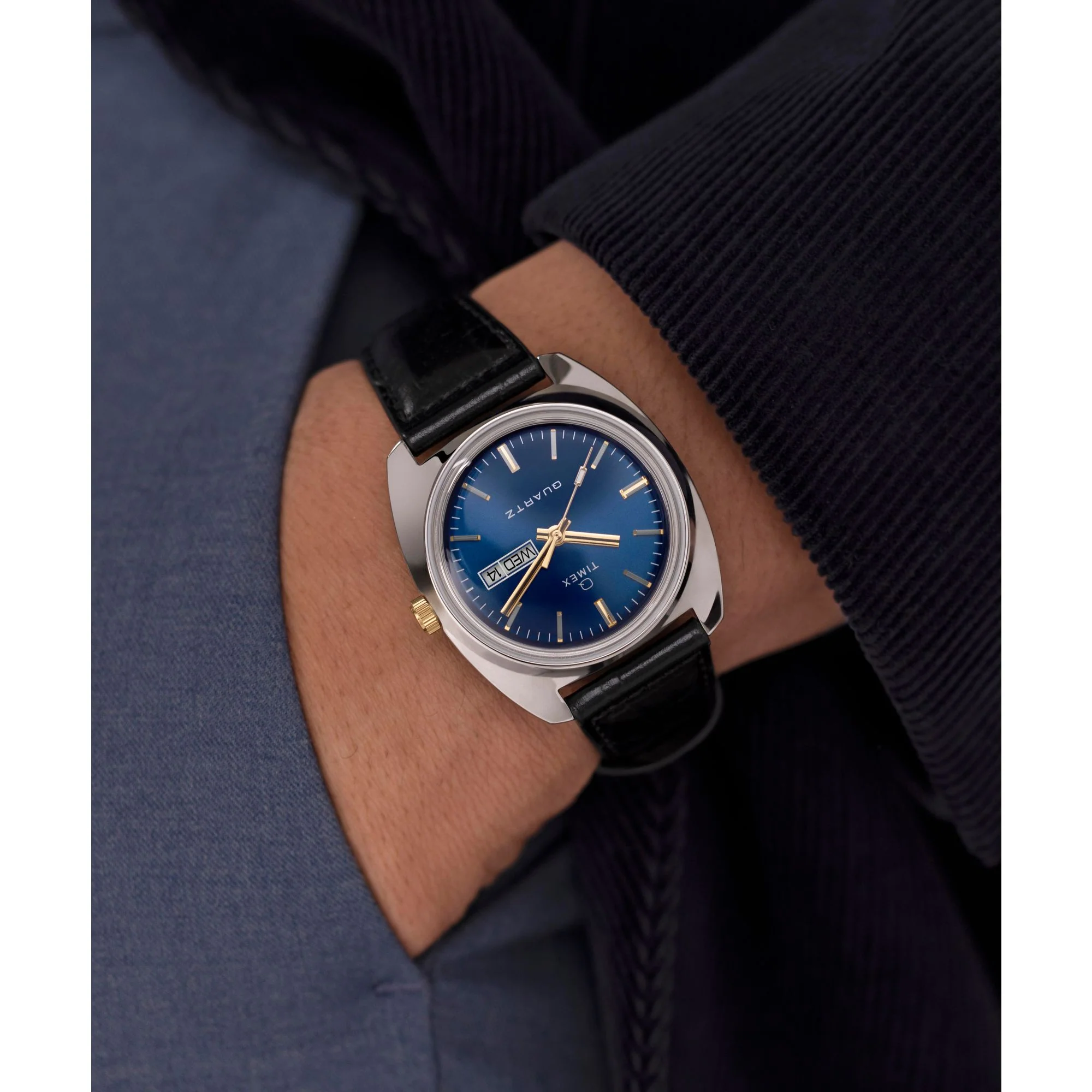 Q TIMEX Men Blue Round Dial Analog Watch - TW2W44800U9 - Image 7