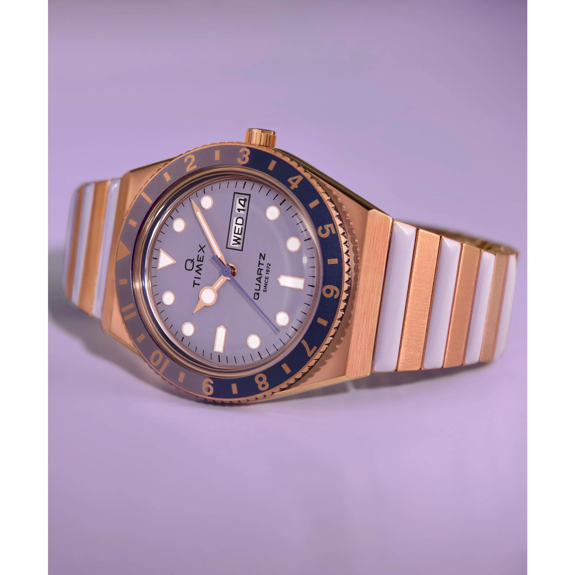 Q Timex Purple Round Dial Analog Women's Watch - TW2W87700UJ - Image 6