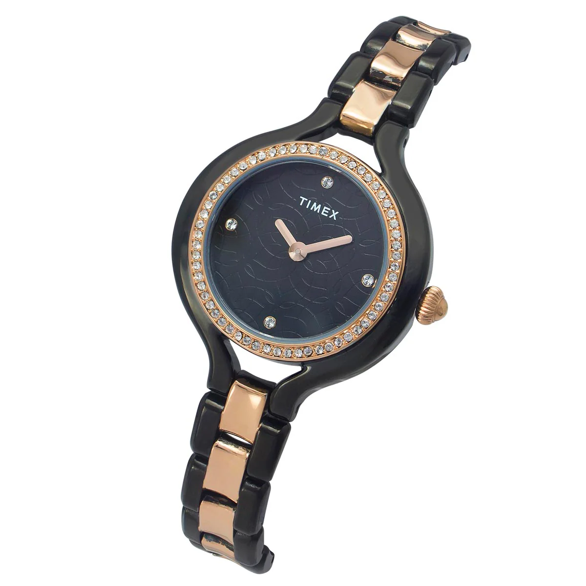 Timex Fria Women's Black Dial Round Case 2 Hands Function Watch -TWEL14010 - Image 2