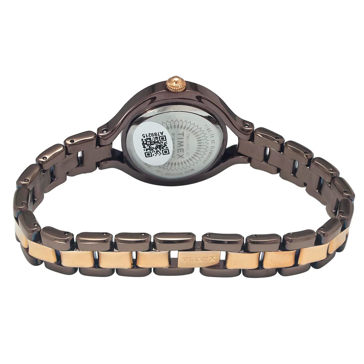 Timex Fria Women's Rose Gold Dial Round Case 2 Hands Function Watch -TWEL14011 - Image 5