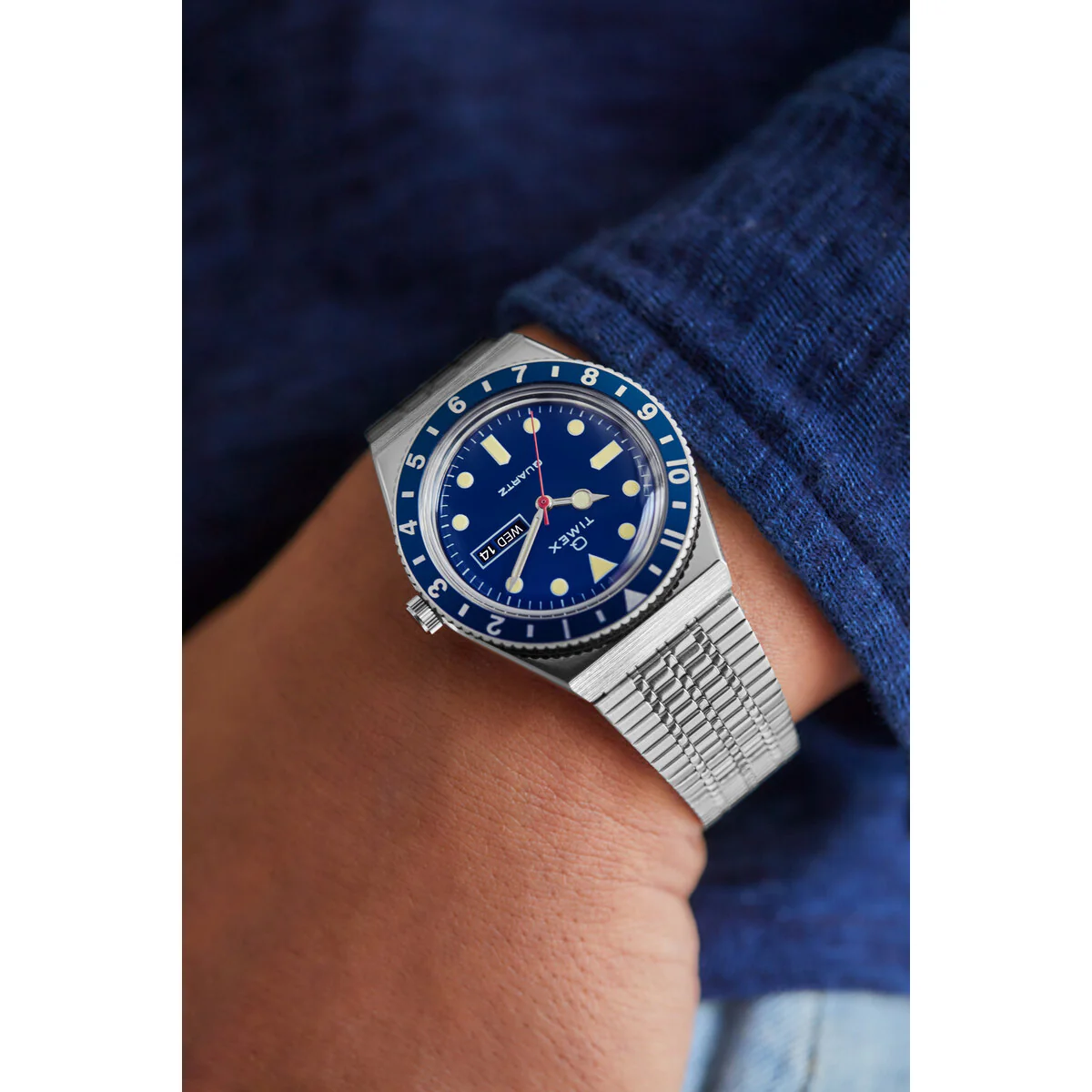 Timex 3 Hands Men's Analog Blue Dial Coloured Quartz Watch, Round Dial with 38 mm Case width - TW2U61900U9 - Image 6