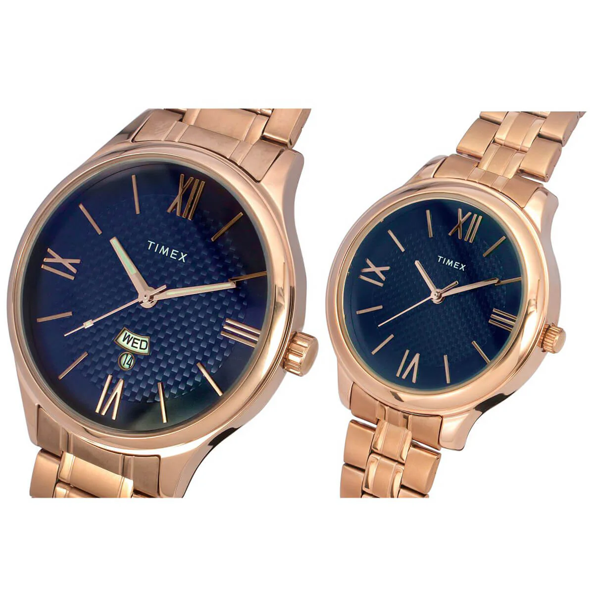 Timex Empera Pairs Blue Dial Round Case Day-Date  3 Hands Function Watch -TW00PR284 - Image 2