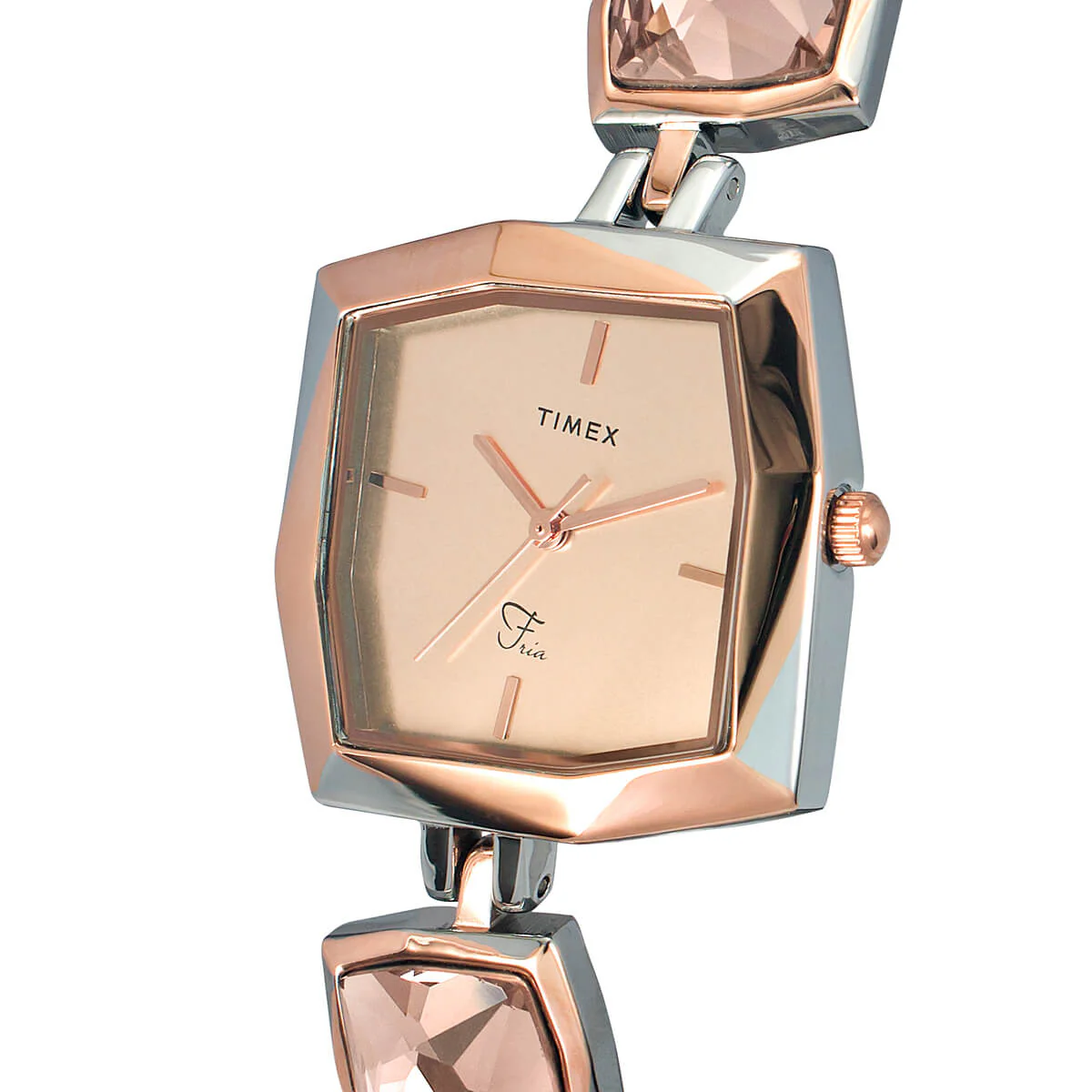 Timex Fria Women Rose Gold Square Analog Watch - TWEL16101 - Image 2