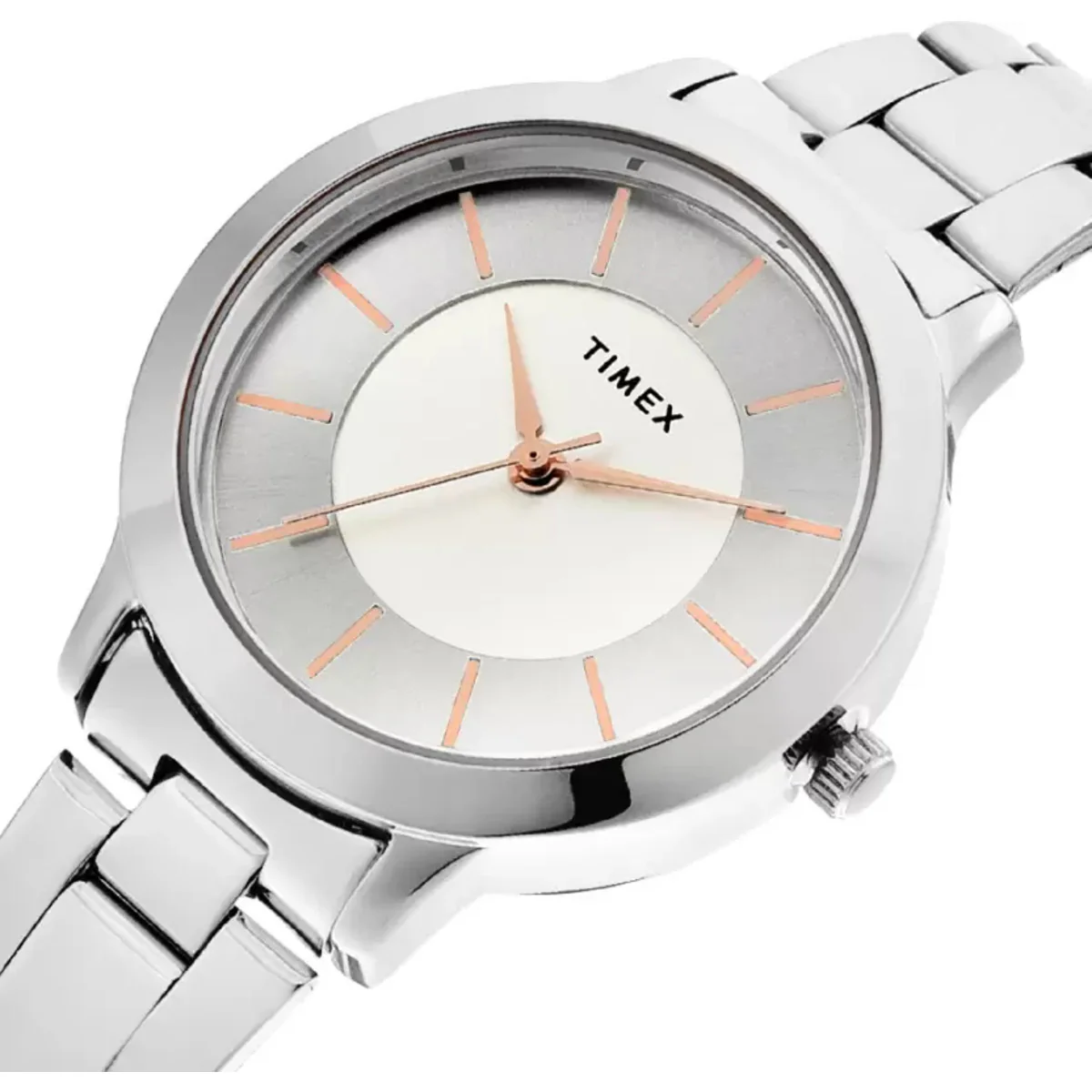 Timex Fashion Women's Silver Dial Round Case 3 Hands Function Watch -TWEL99SMU01 - Image 2