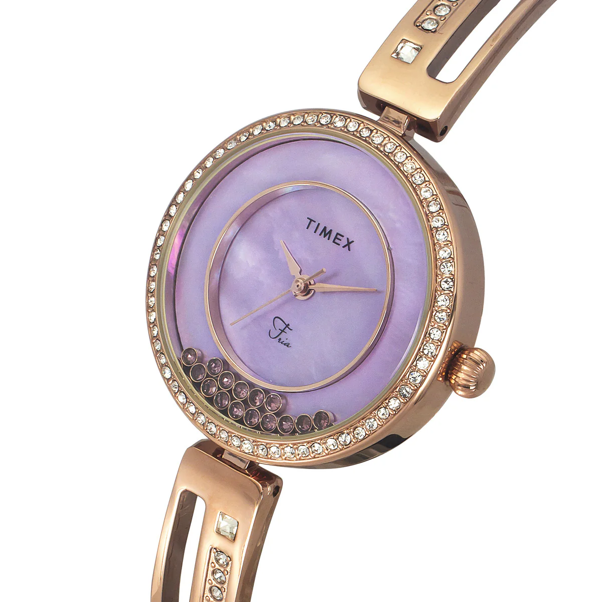 Timex Fria Women Lavender Round Analog Watch - TWEL16502 - Image 2