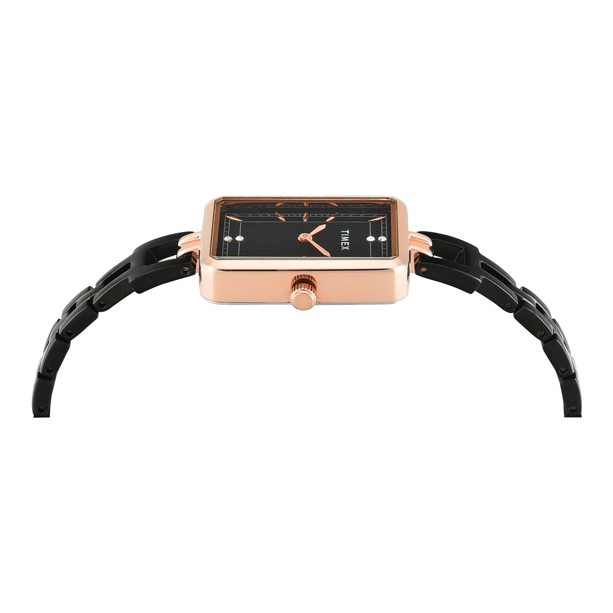TIMEX Black Rectangle Dial Analog Women's Watch - TWEL22803 - Image 4