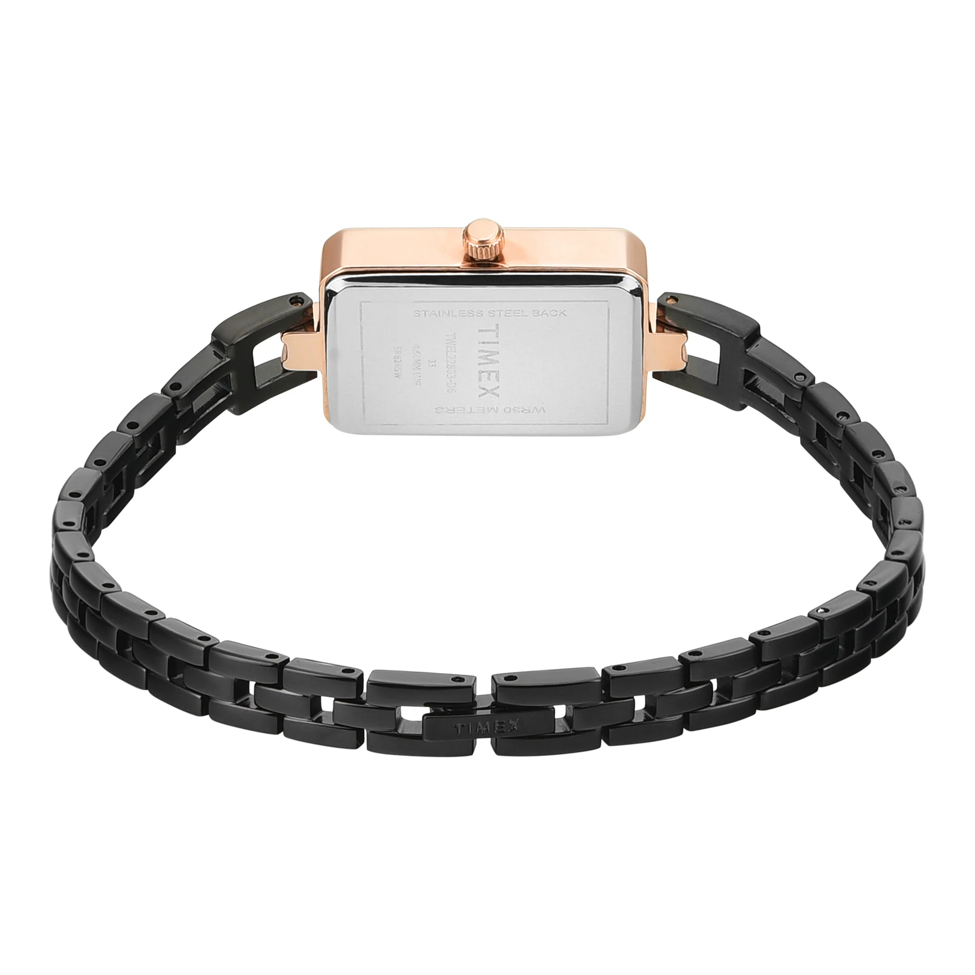 TIMEX Black Rectangle Dial Analog Women's Watch - TWEL22803 - Image 5