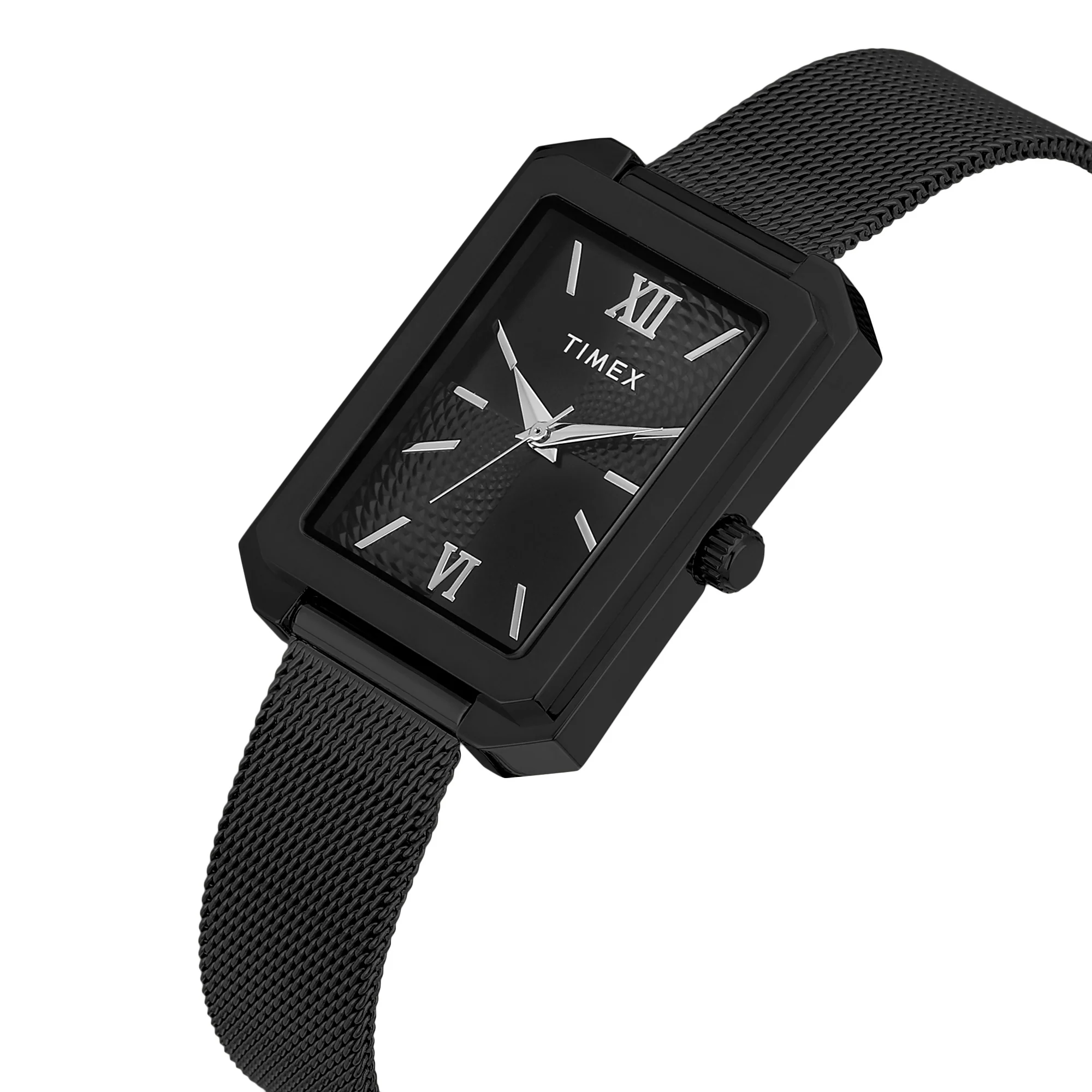 Timex Black Rectangle Dial Analog Women's Watch - TWEL233SMU01 - Image 2