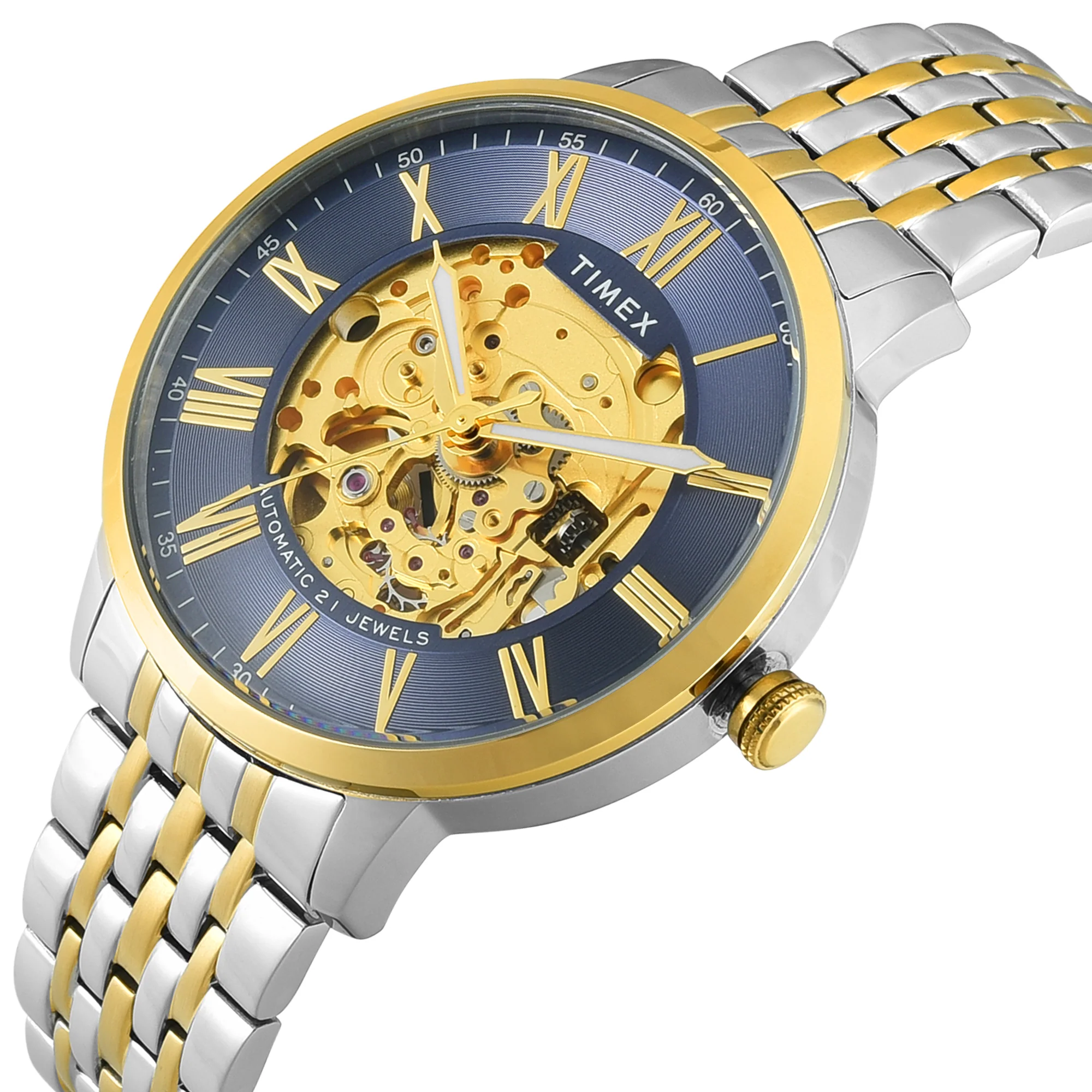 TIMEX Blue Round Dial Analog Automatic Men's Watch - TWEG23505 - Image 2