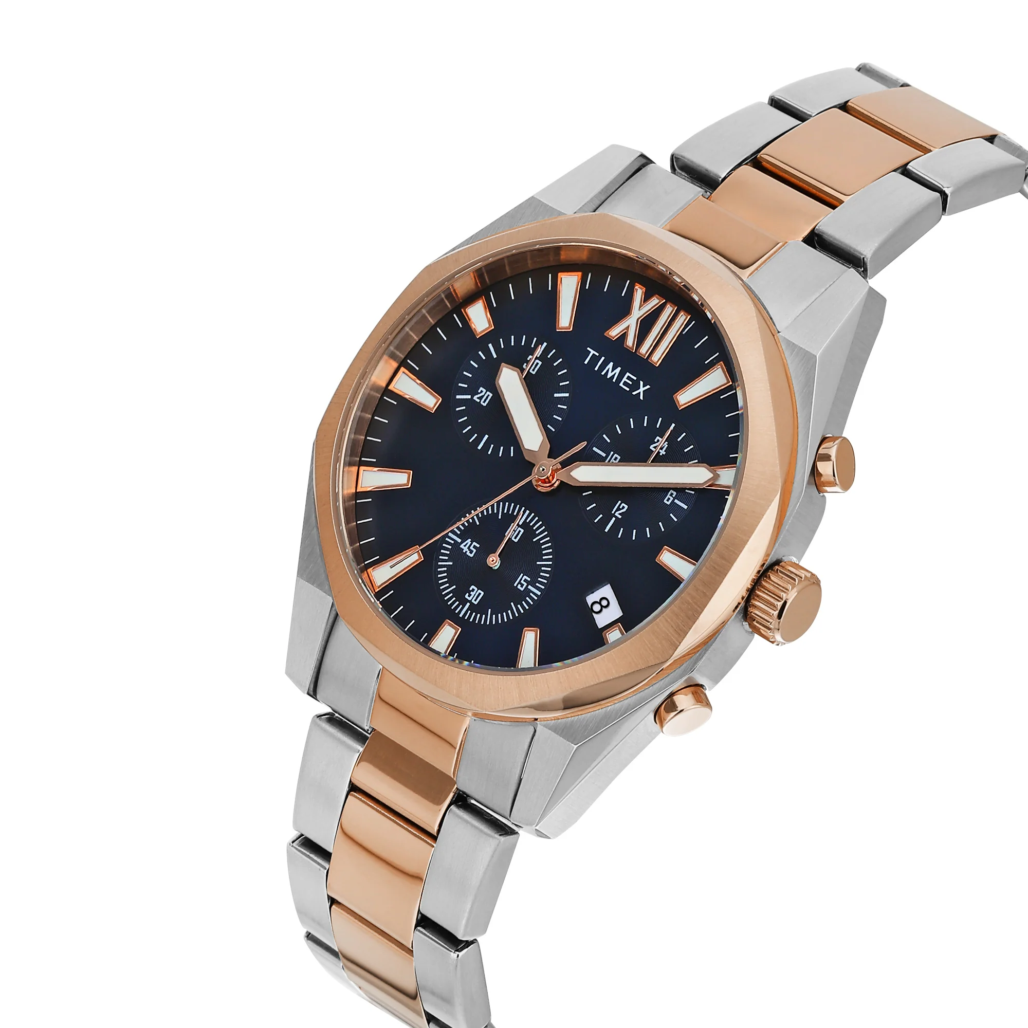 Timex Blue Round Dial Analog Chronograph Men's Watch - TWEG296SMU08 - Image 2