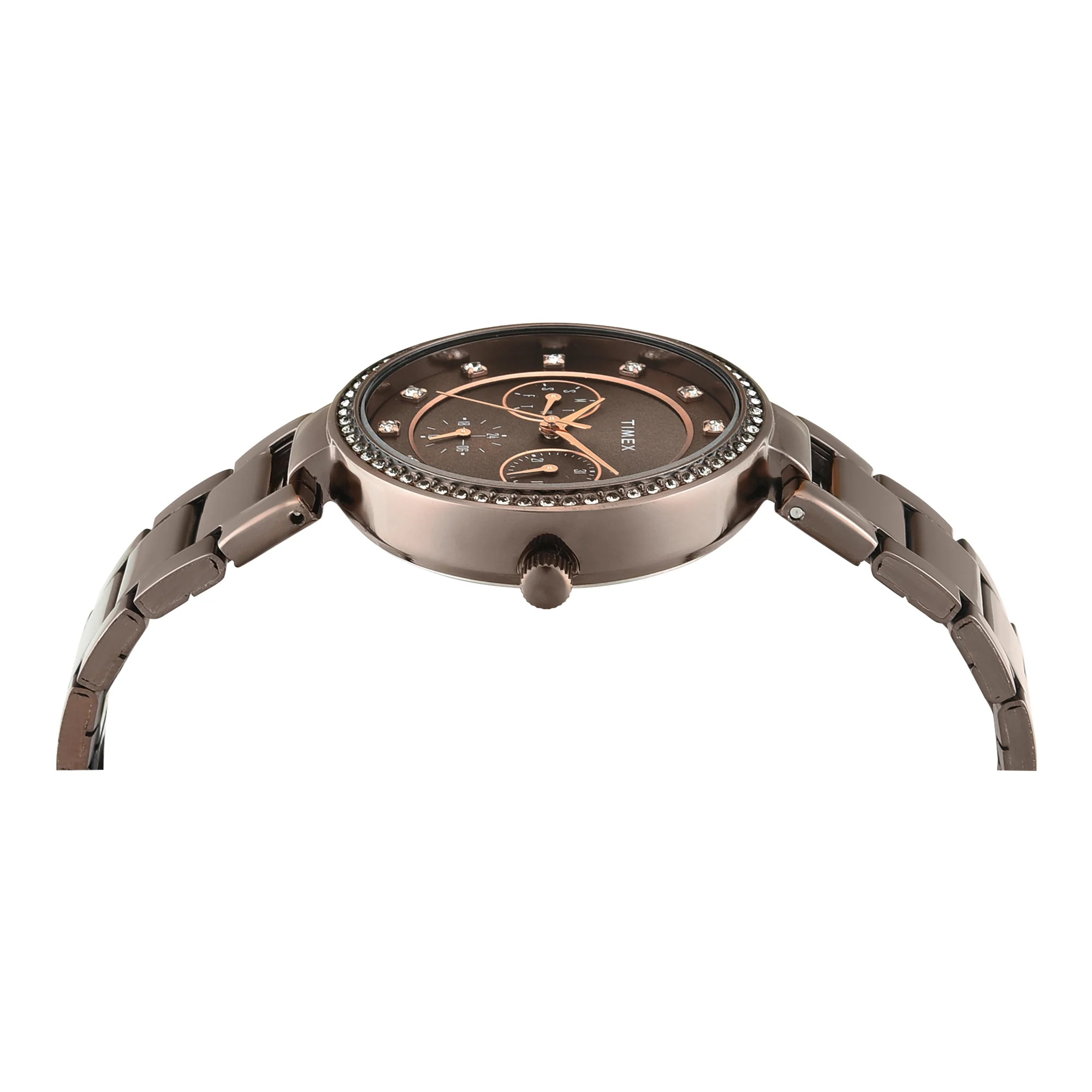 TIMEX Brown Round Dial Analog Women's Watch - TWEL18722 - Image 4