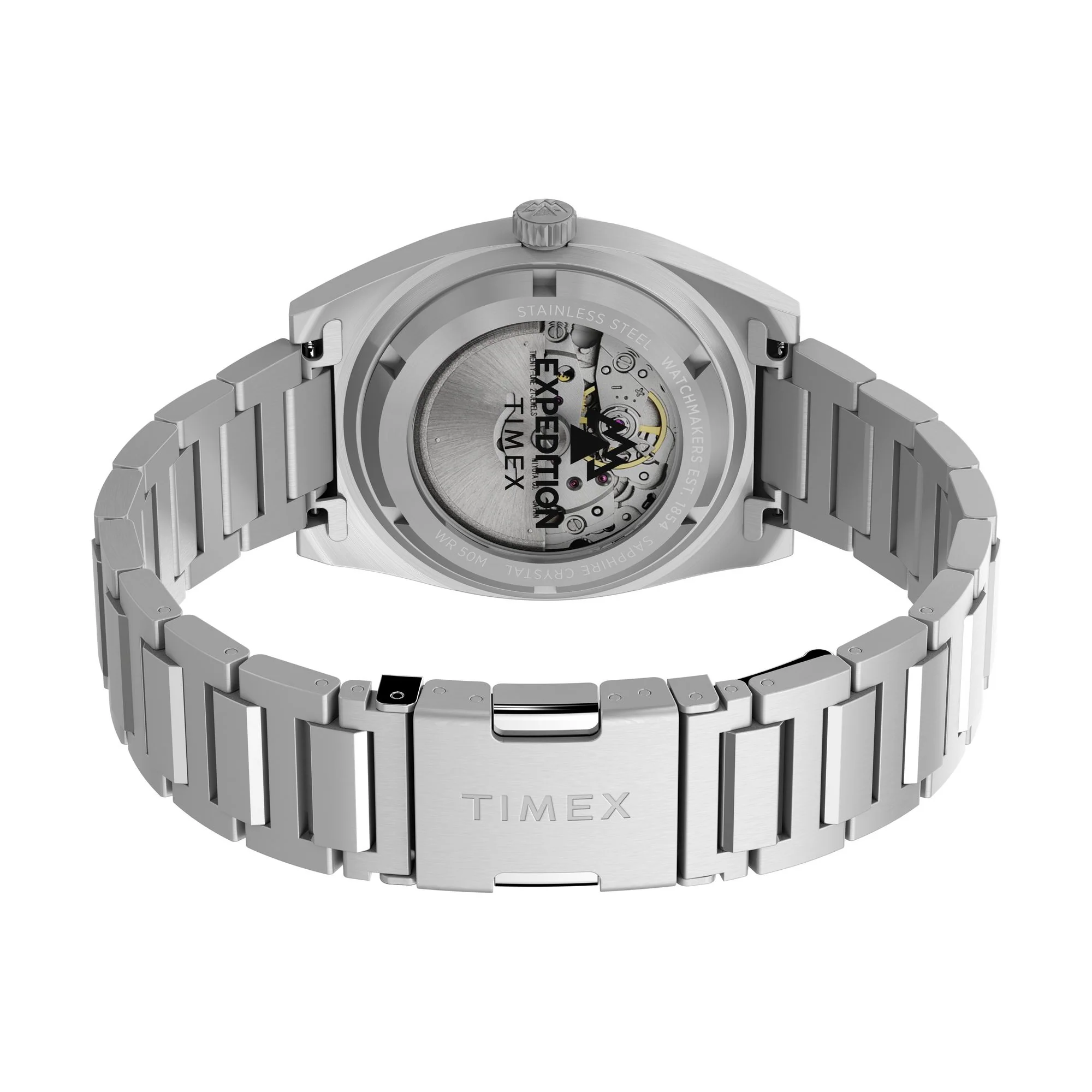 TIMEX Capstone Black Round Dial Mechanical Automatic Men's Watch - TW2Y39600UJ - Image 5