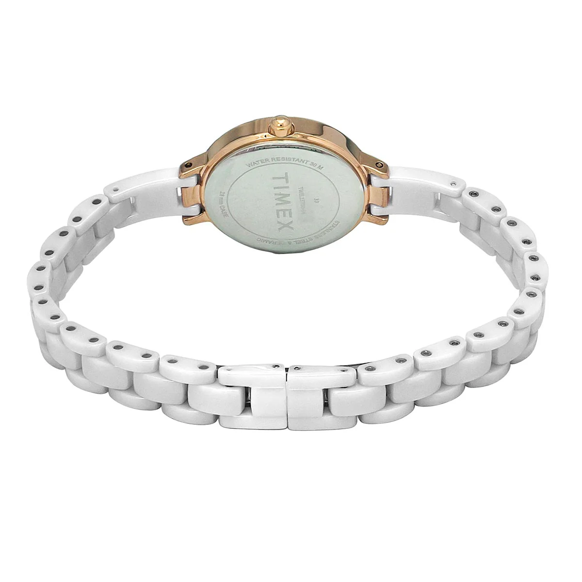 Timex Fashion Women's Mother of Pearl Dial Round Case 3 Hands Function Watch -TWEL15700 - Image 3