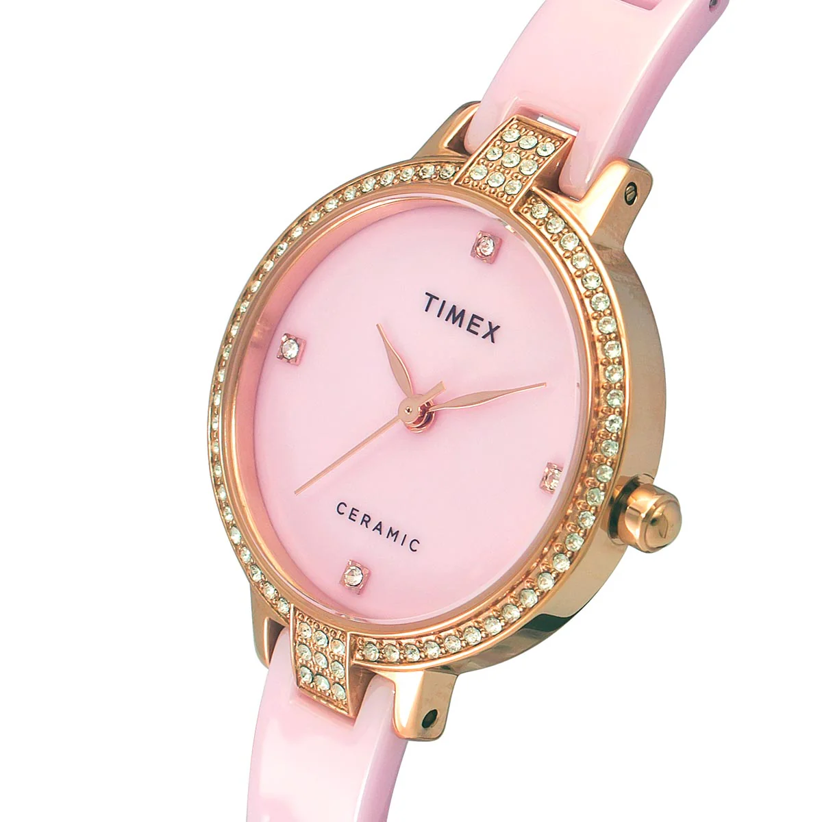 Timex Fashion Women's Mother of Pearl Dial Round Case 3 Hands Function Watch -TWEL15701 - Image 2