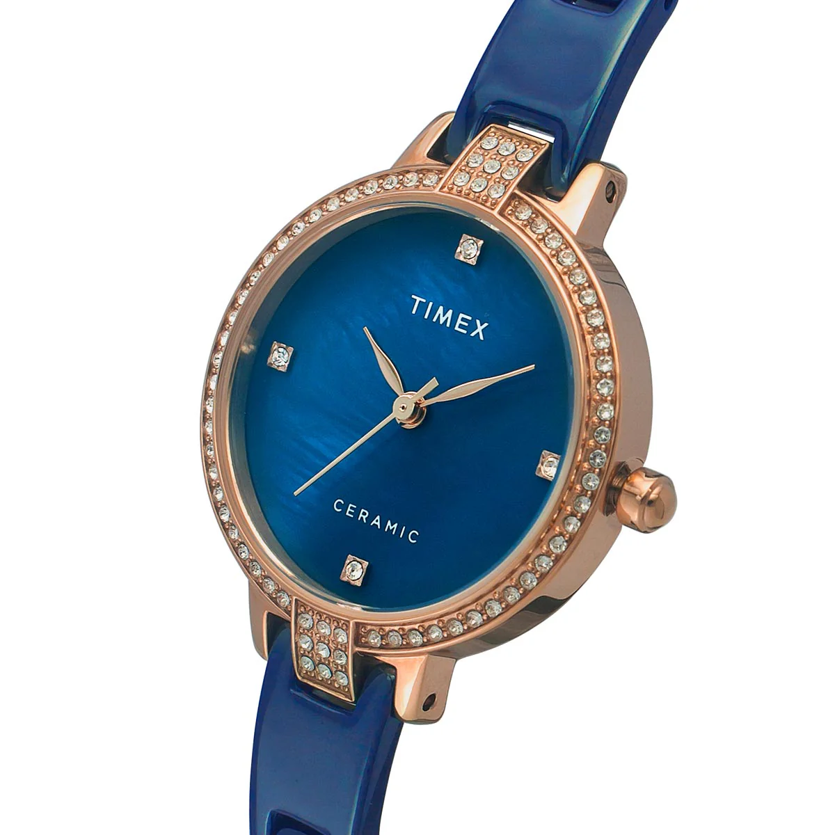 Timex Fashion Women's Mother of Pearl Dial Round Case 3 Hands Function Watch -TWEL15702 - Image 2