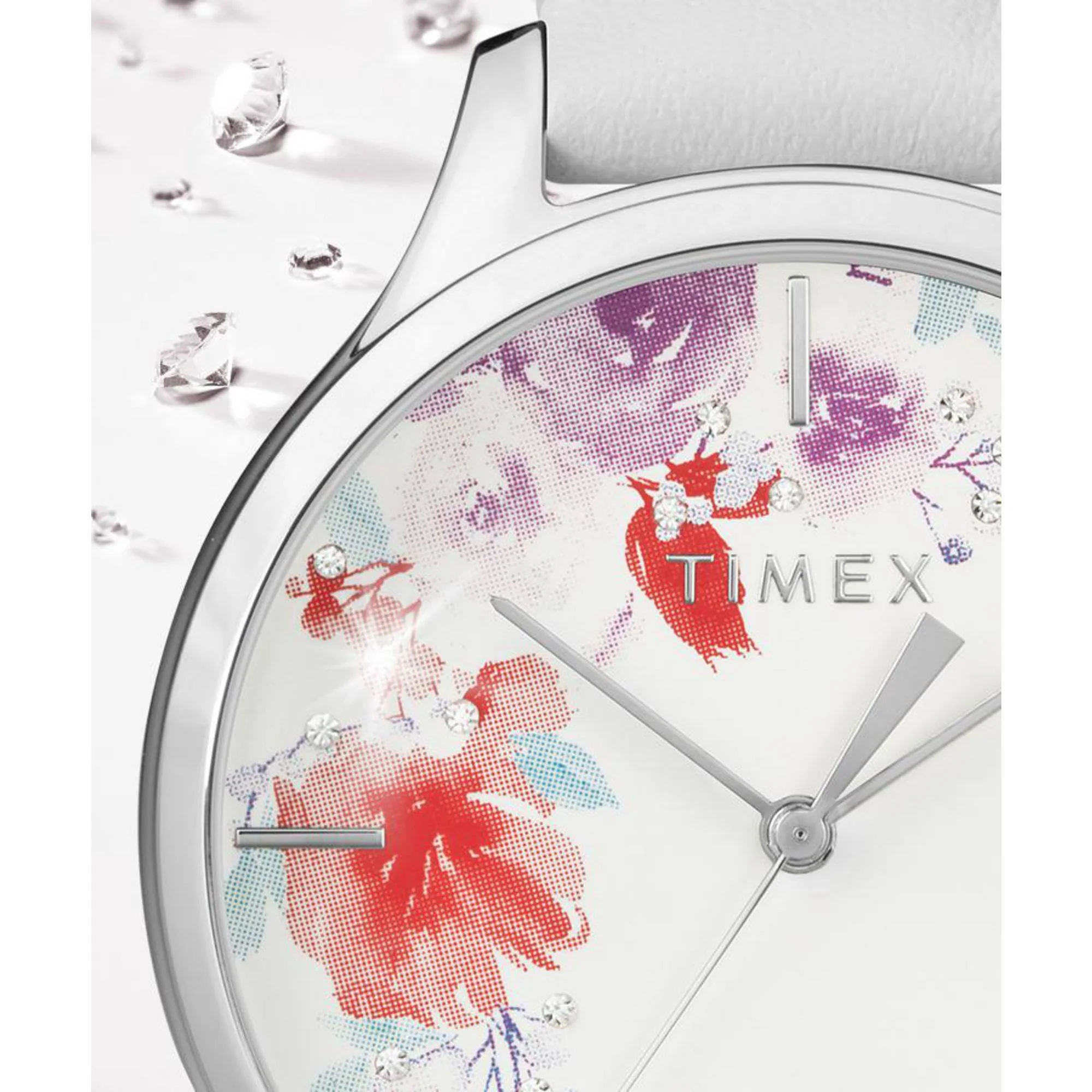 TIMEX Crystal Women White Round Dial Analog Watch - TW2R66800UJ - Image 3