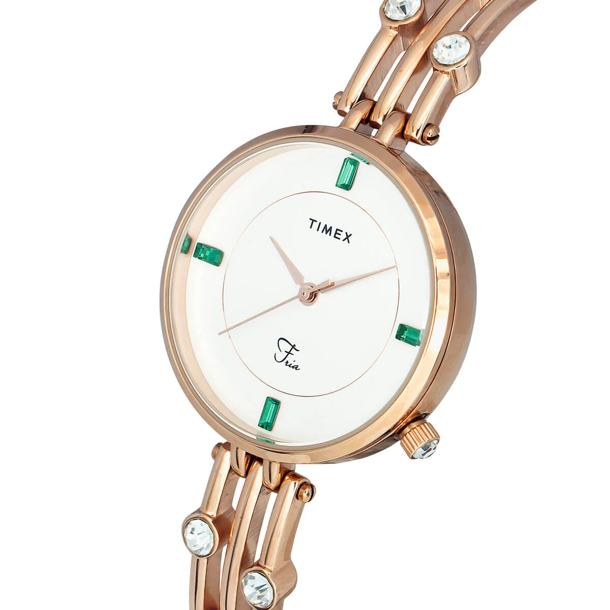 Timex Fria Women Silver Round Analog Watch - TWEL16000 - Image 2