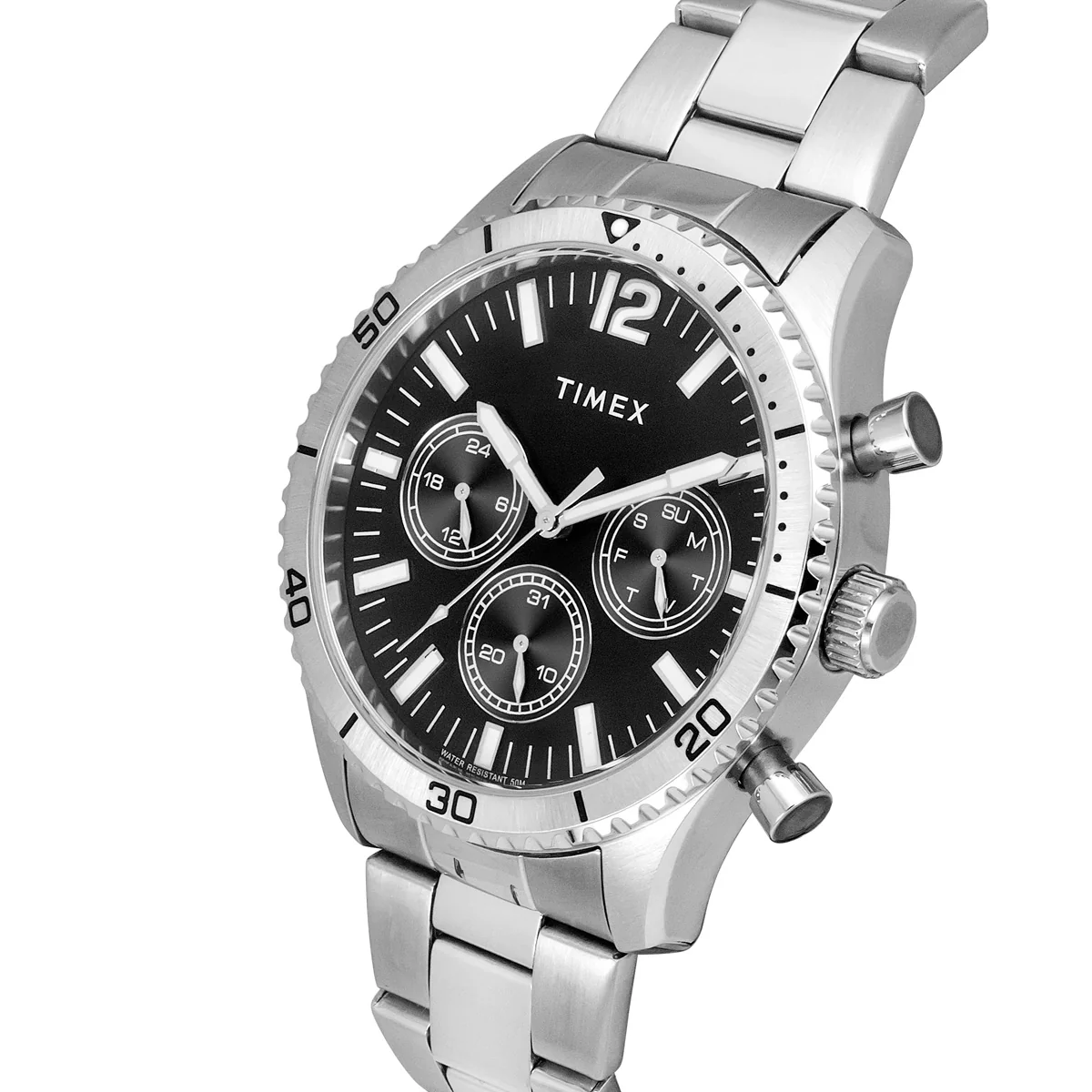 Timex E-Class Premium-Sport Collection Multifunction Men Analog Black Dial Coloured Quartz Watch, Round Dial with 43 mm Case Width - TWEG22200 - Image 2