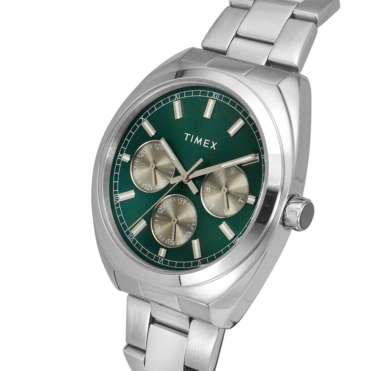 Timex E-Class Premium-Sport Collection Multifunction Men Analog Green Dial Coloured Quartz Watch, Round Dial with 42 mm Case Width - TWEG22300 - Image 2