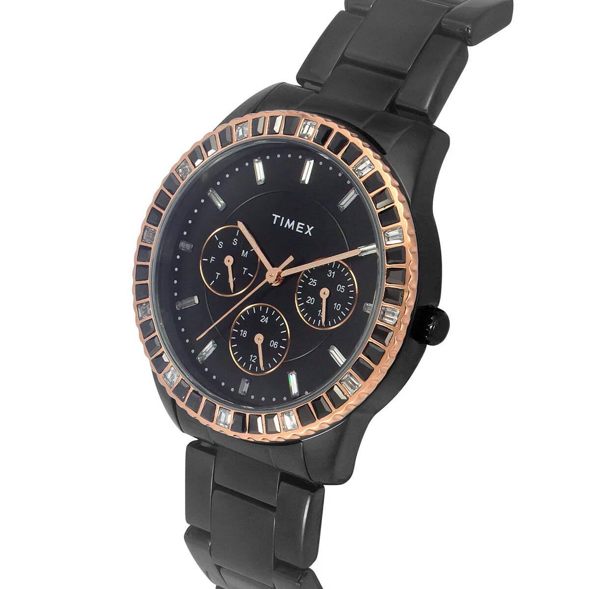 Timex E-Class Premium-Sport Collection Multifunction Women Analog Black Dial Coloured Quartz Watch, Round Dial with 36 mm Case Width - TWEL16803 - Image 2
