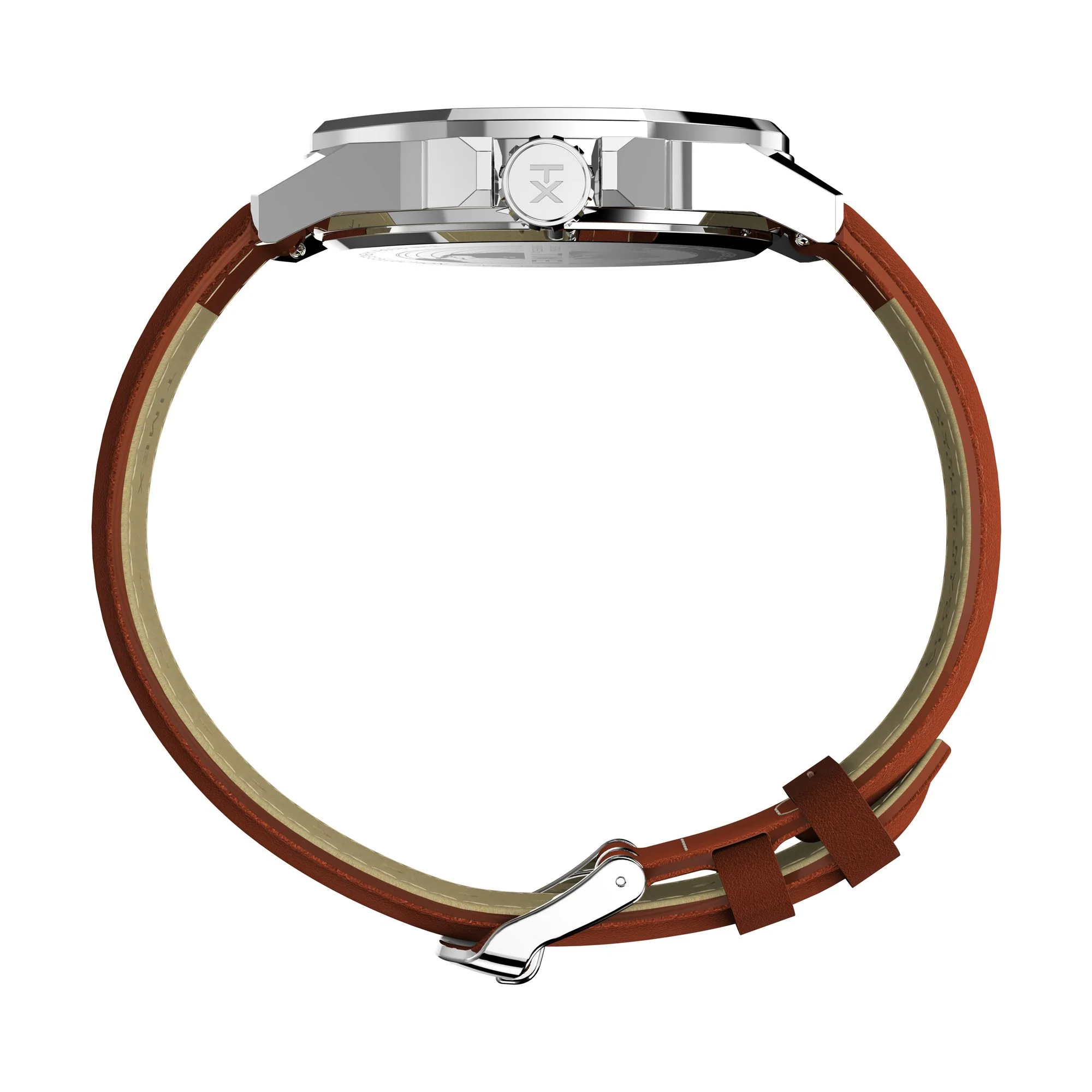 TIMEX Essex Analog Watch for man with Blue Round Dial & Brown Strap Water Resistant Men's Wrist Watches - TW2W92800UJ - Image 2