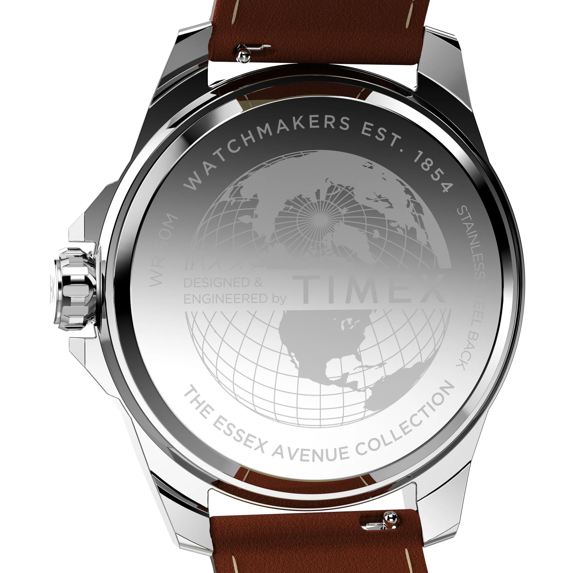 TIMEX Essex Analog Watch for man with Blue Round Dial & Brown Strap Water Resistant Men's Wrist Watches - TW2W92800UJ - Image 4