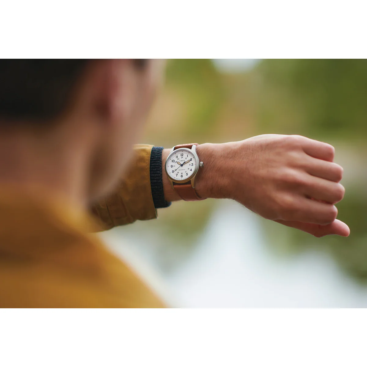 Expedition North Field Post Mechanical 38mm Eco-Friendly Leather Strap Watch - Image 6