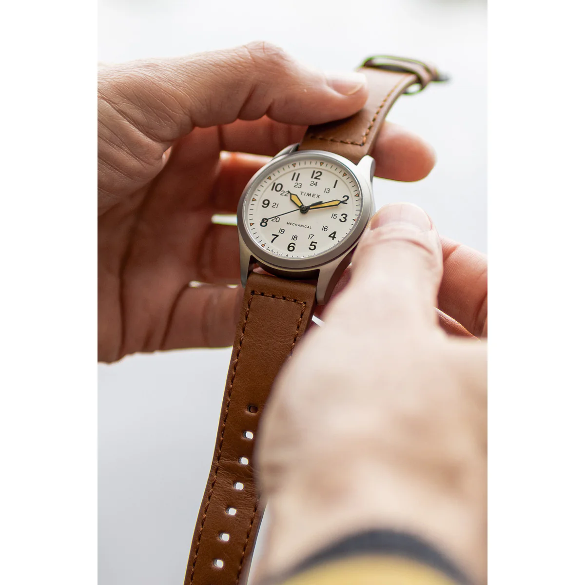 Expedition North Field Post Mechanical 38mm Eco-Friendly Leather Strap Watch - Image 9