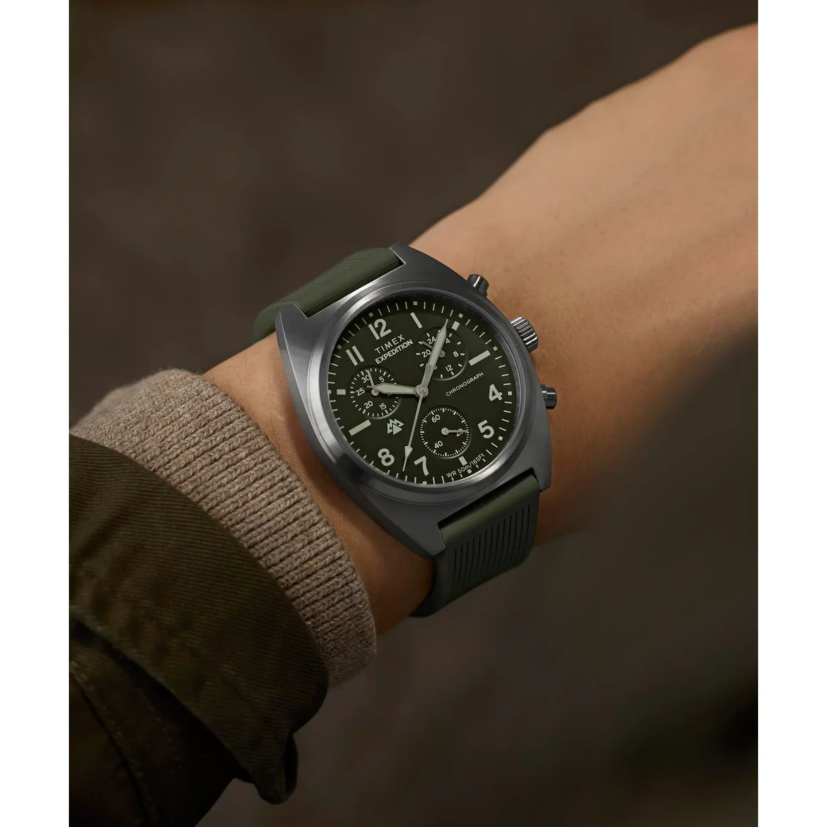 Timex Expedition Tonneau 41mm Green Dial Analog Men Watch - TW2Y61100UJ - Image 7