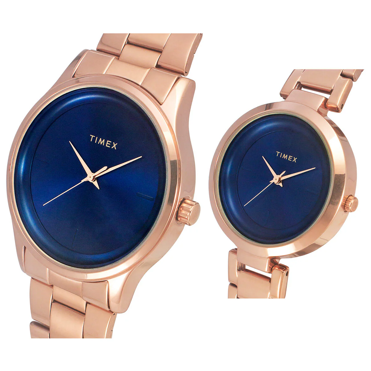 Timex Fashion Collection Premium Quality 3 Hands Pair's Analog Blue Dial Coloured Quartz Watch, Round Dial with 42 mm Case width - TW00PR296 - Image 2