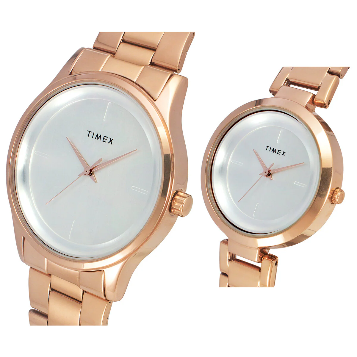 Timex Fashion Collection Premium Quality 3 Hands Pair's Analog Silver Dial Coloured Quartz Watch, Round Dial with 42 mm Case width - TW00PR294 - Image 2